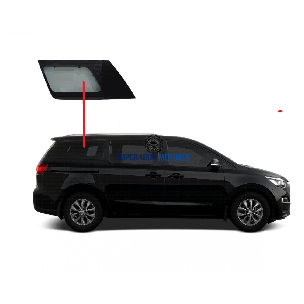Vidro fixo Lateral  Kia Carnival  Modelos 2015 a 2010 Vidro fixo Lateral  Kia Carnival  Modelos 2015 a 2010